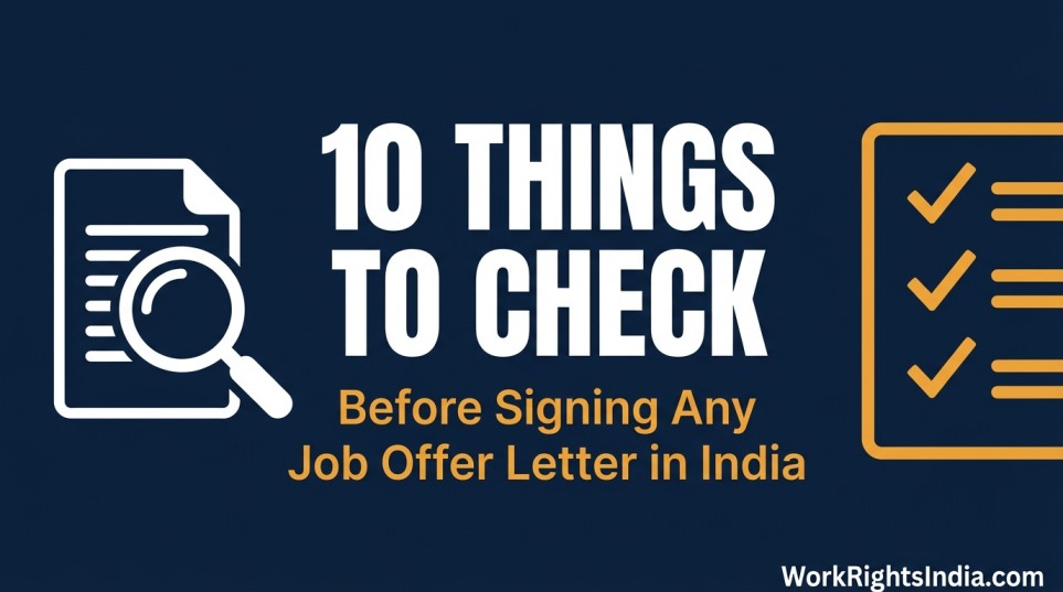 10 things to check before signing any job offer letter in India