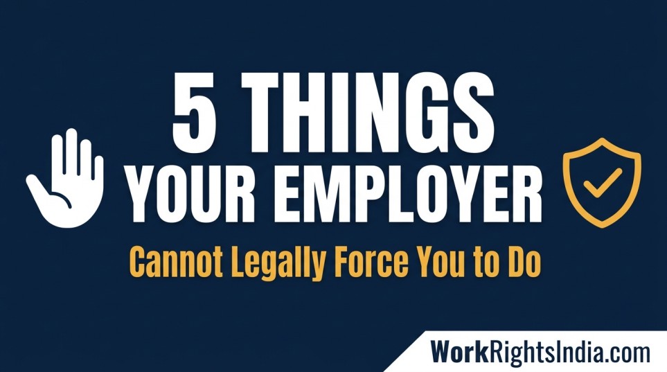 5 things your employer cannot legally force you to do in India