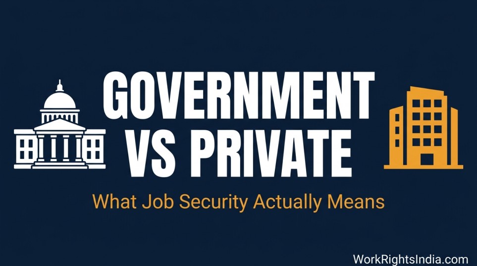 how job security actually differs between private and government jobs