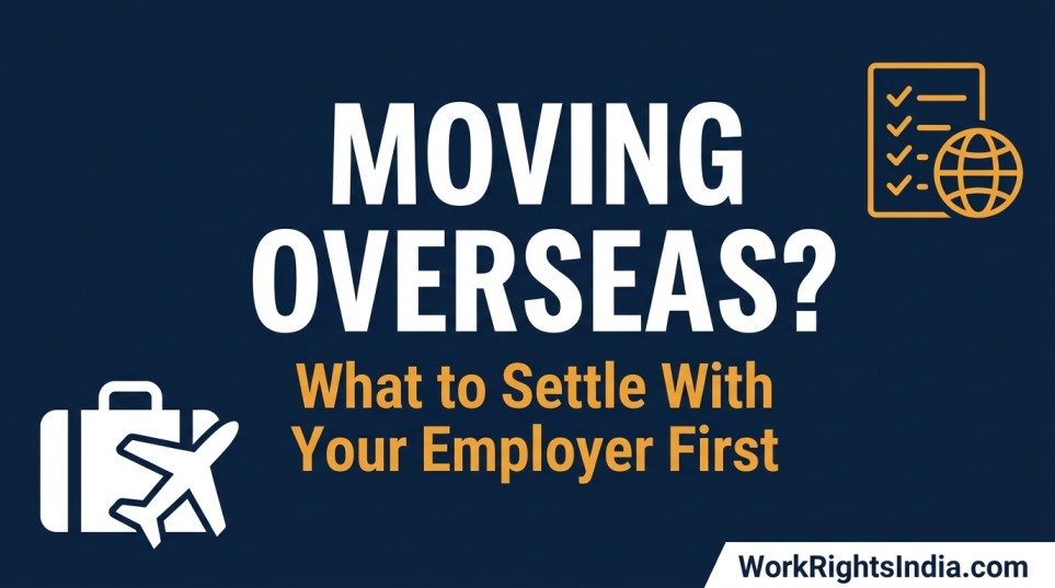 resigning from an Indian job to move overseas what to settle first