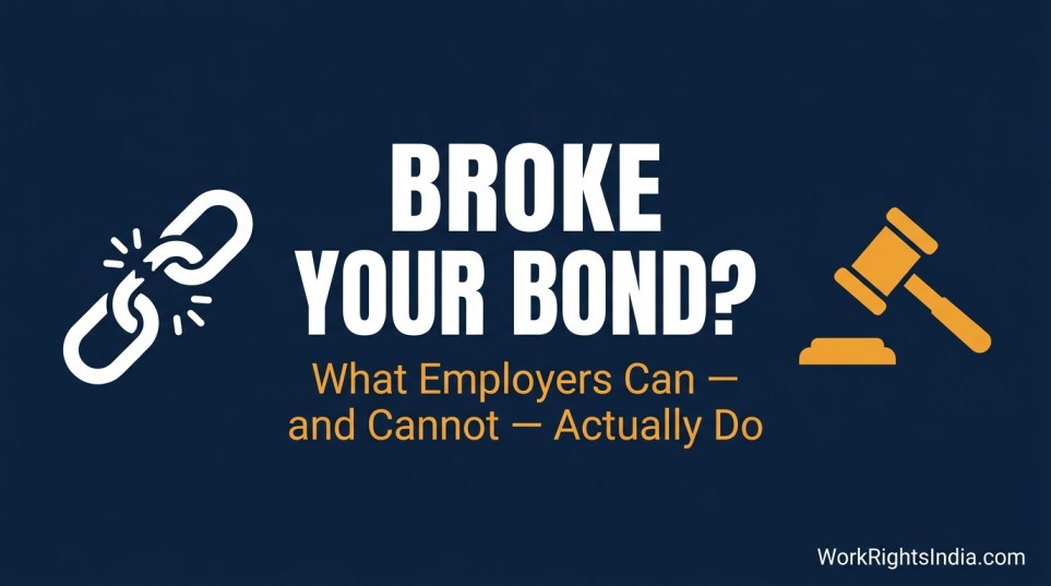 what happens if you break an employment bond in India