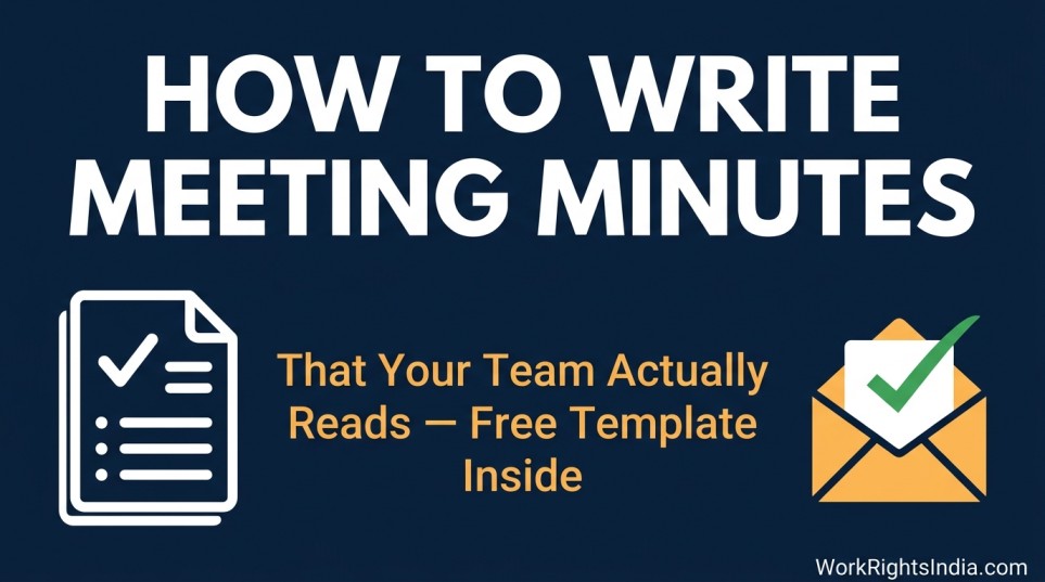 How to write meeting minutes that your team actually reads — template and guide for Indian workplaces
