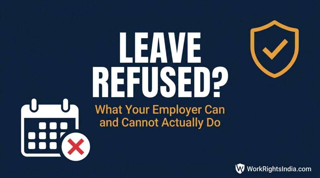 can your employer refuse to approve your earned leave India