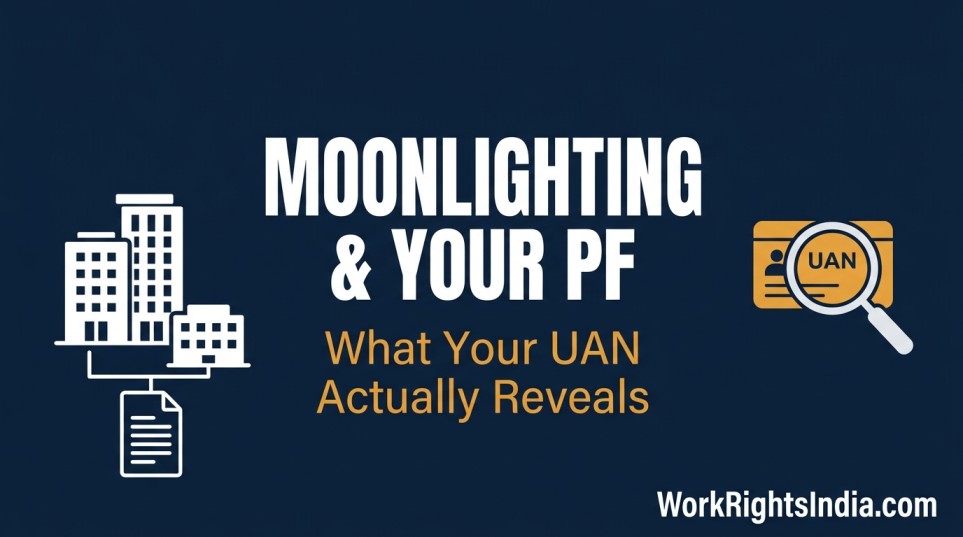 does your PF show if you moonlight two companies one UAN India