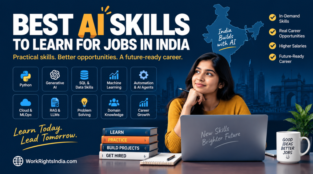 Best AI skills to learn for jobs in India including Python, GenAI, machine learning and automation